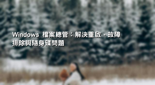 Windows 檔案總管：解決重啟、故障排除與隨身碟問題